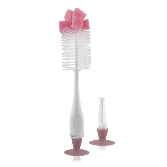 Lorelli Βούρτσα Καθαρισμού για Μπιμπερό και Θηλές με Vacuum B1886 Blush Pink 10240240005
