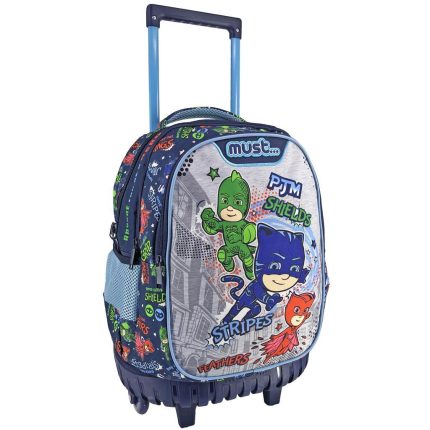 Σχολική Τσάντα Τρόλεϊ Δημοτικού 3 Θήκες PJ Masks Anyone Can Be Hero Must (34x20x45εκ) 5205698587825