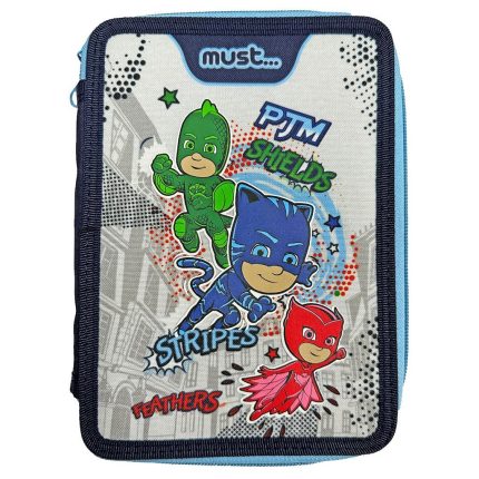 Κασετίνα Διπλή Γεμάτη PJ Masks Anyone Can Be Hero Must (15x21x5εκ) 5205698587849 #