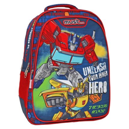 Σχολική Τσάντα Πλάτης Δημοτικού 3 Θήκες Transformers Unlease Your Inner Hero Must (33x18x43εκ) 5205698583988