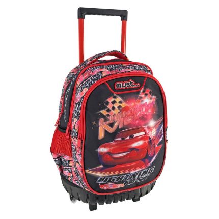 Σχολική Τσάντα Τρόλεϊ Δημοτικού 3 Θήκες Disney Cars Lighting Fast Must (34x20x45εκ) 5205698588808