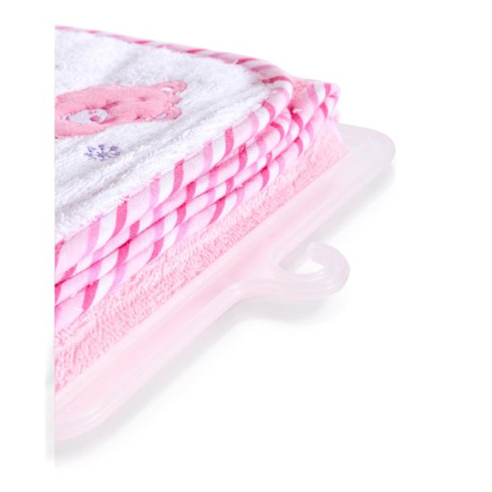 Cangaroo Βρεφική Πετσέτα Μπάνιου με Κουκούλα Hooded Towel Manny (76x76cm) Pink 3800146270032