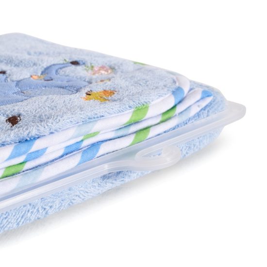 Cangaroo Βρεφική Πετσέτα Μπάνιου με Κουκούλα Hooded Towel Manny (76x76cm) Blue 3800146270049