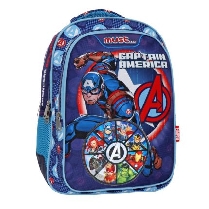 Σχολική Τσάντα Πλάτης Δημοτικού Avengers Captain America 3 Θήκες Must (32x18x43εκ) 5205698583759 #