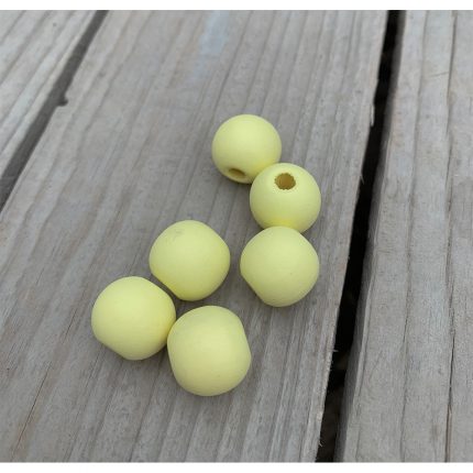 Ξύλινες Κίτρινες Χάντρες 1,5cm (50τμχ) | ΤΡ56Κ