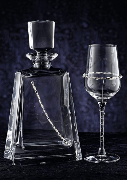 Ασημένιο Σετ Γάμου Καράφα – Ποτήρι 584 Silver 925|| Georgiou