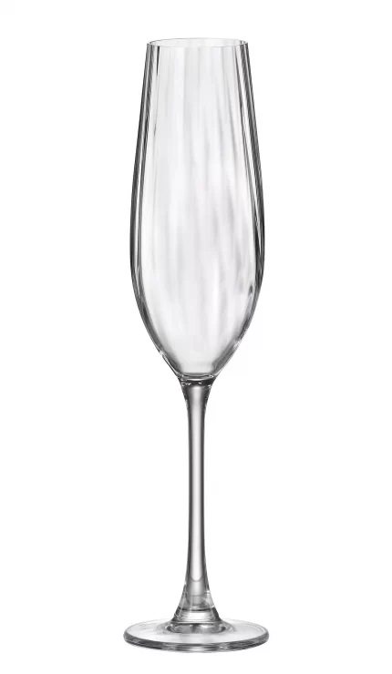 Κρυστάλλινο Ποτήρι Σαμπάνιας Columba Optic από Κρύσταλλο Βοημίας || Bohemia