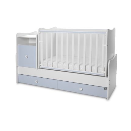 Lorelli Κρεβάτι Trend Plus New Μετατρεπόμενο White & Baby Blue 10150400039A (κατάλληλο για στρώμα 110x62x12cm)