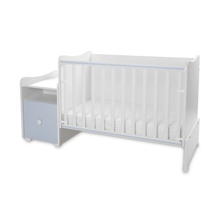 Lorelli Κρεβάτι Trend Plus New Μετατρεπόμενο White & Baby Blue 10150400039A (κατάλληλο για στρώμα 110x62x12cm)