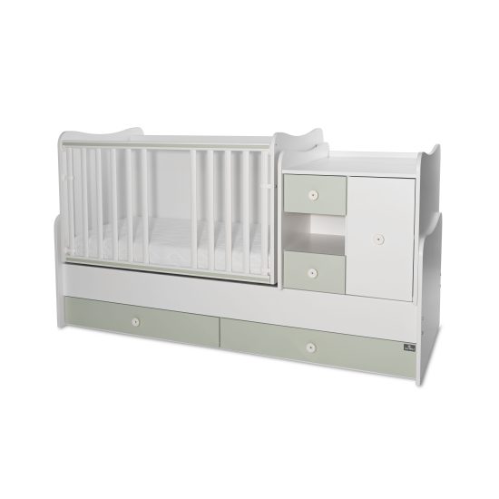 Lorelli Πολυμορφικό Κρεβατάκι Μωρού Minimax 190*72 White & Milky Green 10150500040A
