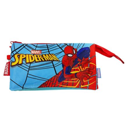 Κασετίνα Φλατ με Φερμουάρ 3 Θήκες Spiderman On The Wall Must (22,5x11,5εκ) 5205698603792