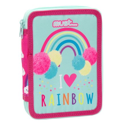 Κασετίνα Διπλή Γεμάτη  I Love Rainbow Must (15x21x5εκ) 5205698603495
