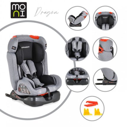 Moni Κάθισμα Αυτοκινήτου Dragon Grey Isofix 0-36kg 3801005151233