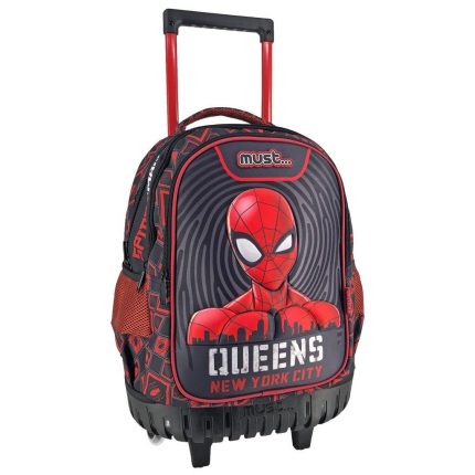 Σχολική Τσάντα Τρόλεϊ Δημοτικού 3 Θήκες Spiderman Queens New York City Must (34x20x44εκ) 5205698587290 #