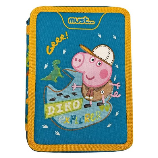 Κασετίνα Διπλή Γεμάτη George Pig Dino Explorer Must (15x21x5εκ) 5205698587702 #