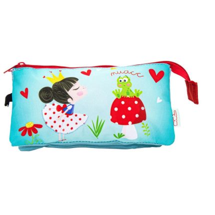 Κασετίνα Βαρελάκι με Φερμουάρ 3 Θήκες Princess With Frog Must (22,5x11,5εκ) 5205698603594