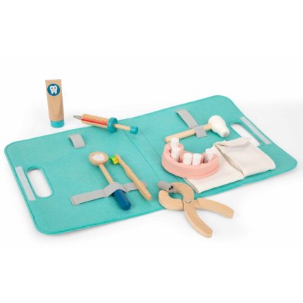 Ξύλινο Σετ Βαλιτσάκι Οδοντιάτρου TH164 Dentist Set 19τμχ 6972633372271 3+ - Tooky Toy