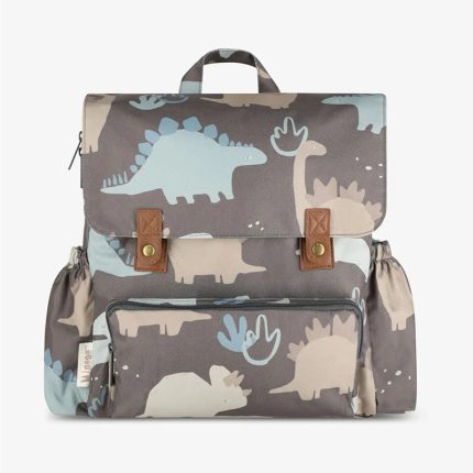 Τσάντα Πλάτης Νηπίου Backpack Charcoal Dinosaurs (28x31cm) - Minene