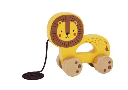 Ξύλινο Συρόμενο Λιοντάρι TJ008 6972633376347 18m+ - Tooky Toy