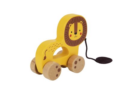 Ξύλινο Συρόμενο Λιοντάρι TJ008 6972633376347 18m+ - Tooky Toy