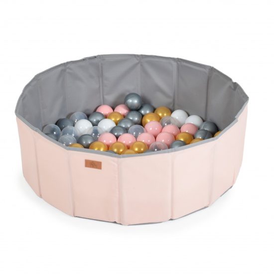 Moni Toys Αναδιπλούμενη Πισίνα με 90 μπάλες (7cm) 80x26cm Pink 3800146223434 12m+