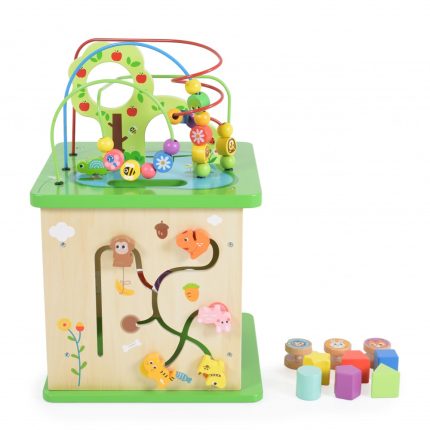 Ξύλινος Κύβος Δραστηριοτήτων Play Cube Centre - Forest TK533 6972633375906 18m+ - Tooky Toy