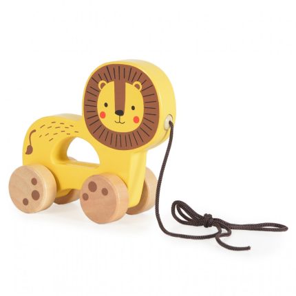 Ξύλινο Συρόμενο Λιοντάρι Pull Along Lion TJ008 6972633376347 18m+ - Tooky Toy