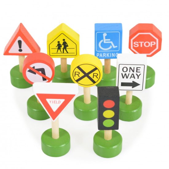 Μέσα Μαζικής Μεταφοράς και Πινακίδες Transportation & Street Sign Set TKF050 16τμχ 6970090048333 3+ - Tooky Toy