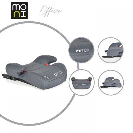 Moni Κάθισμα Booster Officer Grey Isofix 22-36kg 3801005151356