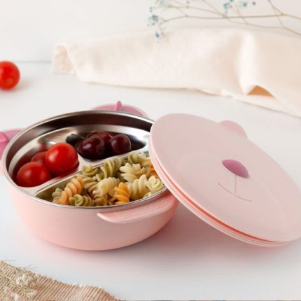 Θερμικό Δοχείο Φαγητού Ανοξείδωτο Pink Bear 450ml - Kiokids