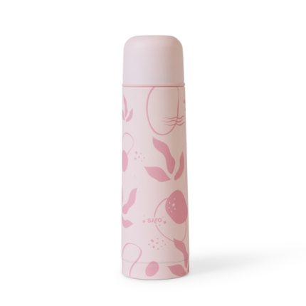 Θερμός Υγρών Leaves Dusty Pink 500ml - Saro