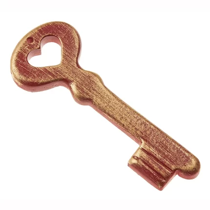 Γύψινο Διακοσμητικό Κλειδί Κόκκινο-Χρυσό (5x14εκ) Κ713