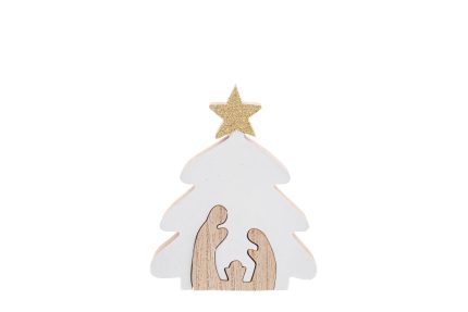 Χριστουγεννιάτικο Δεντράκι Ξύλινο Φάτνη LS36350