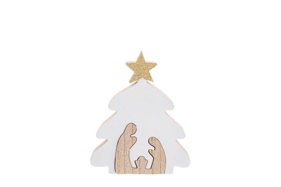 Χριστουγεννιάτικο Δεντράκι Ξύλινο Φάτνη LS36350