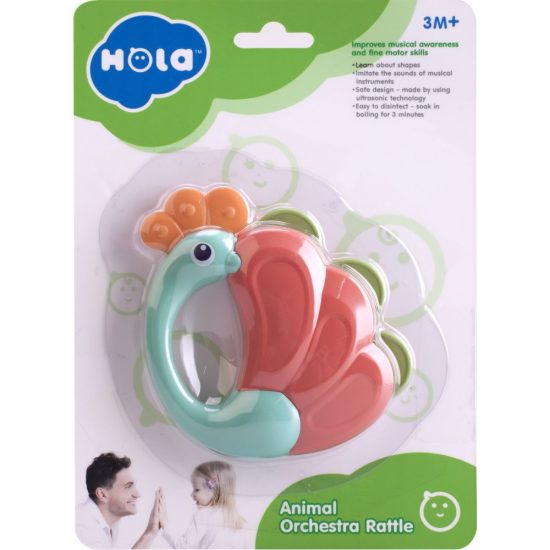 Παγώνι Κουδουνίστρα Rattle - Peacock Rattle E318B-1 3800146224103 3m+ - Hola