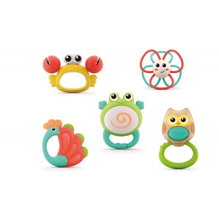 Σετ Κουδουνίστρες Ζωάκια 5τμχ Animal Orchestra Rattle 3800146224097 E318B 3m+ - Hola