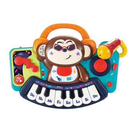 Βρεφικό Πιανάκι με Μουσικά Εφέ και Μικρόφωνο DJ Monkey Keyboard 3137 3800146224189 18m+ - Hola