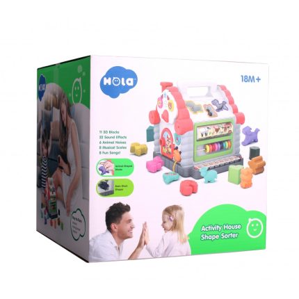 Σπιτάκι Ταξινόμησης Activity House Shape Sorter with Music-Light-Cubic Block 739 3800146224028 18m+ - Hola