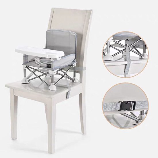 Κάθισμα Φαγητού Pop Seat Booster - Grey - Babywise