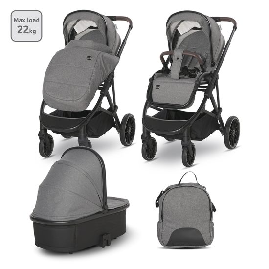 Lorelli Πολυκαρότσι Aria 2 in 1 Set Grey 10021892325