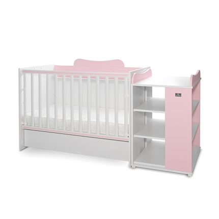 Lorelli Πολυμορφικό Κρεβατάκι Μωρού Multi 190x72 White & Orchid Pink 10150570038A