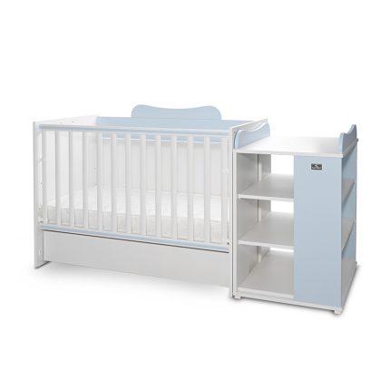 Lorelli Πολυμορφικό Κρεβατάκι Μωρού Multi 190x72 White & Baby Blue 10150570039A