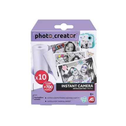 10 Ρολά Φωτογραφικό Χαρτί Photo Creator Instant Camera 8+ - As Company