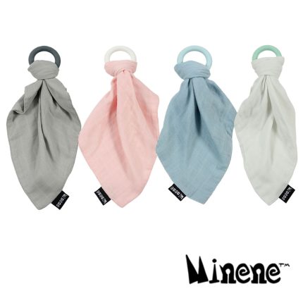Μασητικό Σιλικόνης με Πανάκι Νάνι Γκρι - Minene