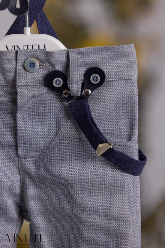 Βαπτιστικό Κοστουμάκι για αγόρι Μπλε-Σιέλ 5202, Vinteli