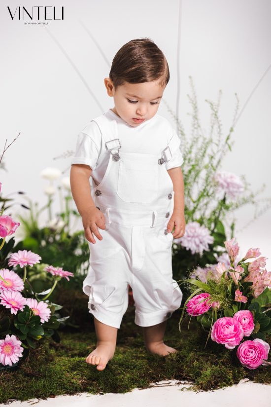 Βαπτιστικό Ρούχο Σαλοπέτα για αγόρι Λευκό 5212, Vinteli