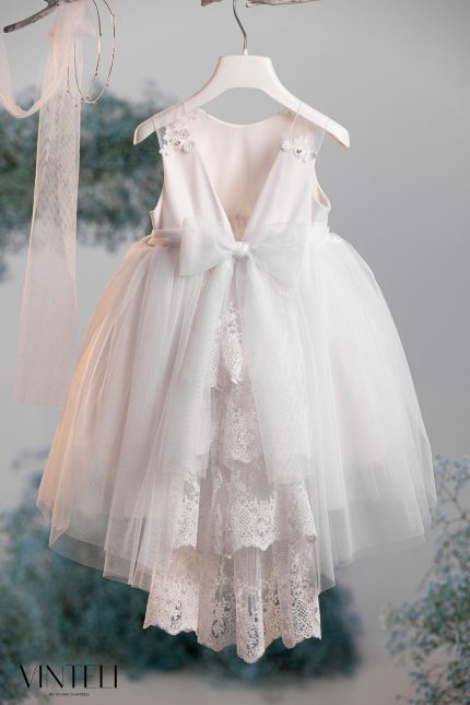 Βαπτιστικό Φορεματάκι για κορίτσι Λευκό 6208, Vinteli