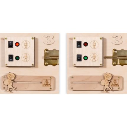 Ξύλινος Εκπαιδευτικός Πίνακας Wooden Sensory Board MT19 3800146223328 - Moni Toys