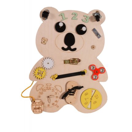 Ξύλινος Εκπαιδευτικός Πίνακας Montessori Wooden Board Bear 3800146224561 3+ - Moni Toys
