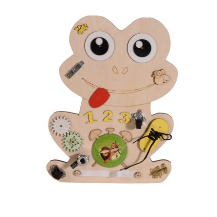Ξύλινος Εκπαιδευτικός Πίνακας Montessori Wooden Board Frog 3800146224578 3+ - Moni Toys